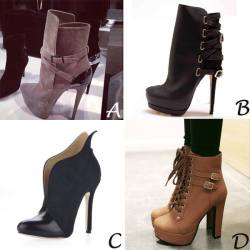 ideservenewshoesblog:  Butterfly Design Stiletto Heels Boots - Black  A,b