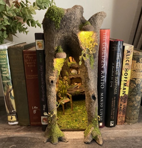 sosuperawesome:Book Nook and Miniature Furniture // The Faery Forest on Etsy