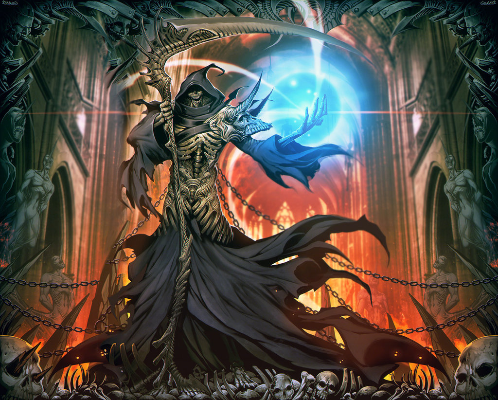 pixelsriot:  Mythical: Grim Reaper, Loki, Anubis, Hades &amp; Cerberus Artwork