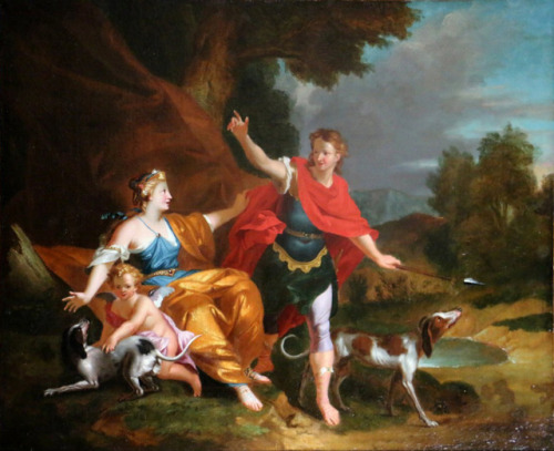 Venus and Adonis, workshop of Pierre-Jacques Cazes (1676-1754)