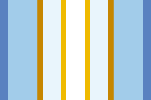 [flag ID: 11 Striped Vertical Flag. Colors From Left To Right Are Blue, Light Blue, Dark Gold/orange,