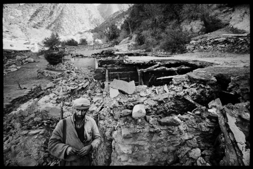 1978. Soviet-Afghan War.1. Mujahedeen rebels. On the right: Ahmad Shah Massoud. Pakistan. Peshawar.2