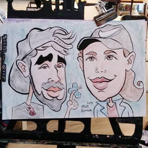 At Setting the Space doing caricatures!  #artistsontumblr #artistsoninstagram #art #drawing #caricaturist #caricature #caricatures #grandopening #capecod #falmouth #settingthespace (at Falmouth, Massachusetts)
