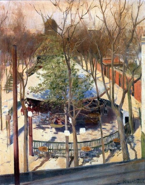 huariqueje:View of the Park , Moulin de la Galette   -   Santiago Rusiñol i Prats, 1891.Catalan,1861