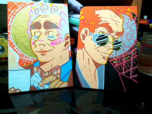 skreebat:Two little posca portraits I made of our favorite dummies a short while back! –[