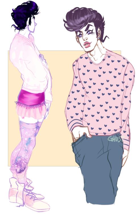 ghosting-stars:  Been drawing a lot of Pink Sweater Josukes Lately! B3c 