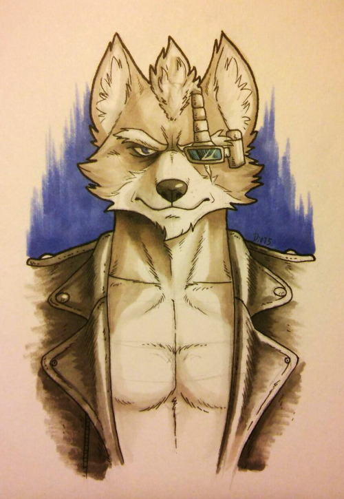 thatdamnmonster:  More stuff with markers! Since I’m hyped for Starfox Zero, I decided to do a quick sketchy drawing of Wolf since he’s cool and all y’know. hi i study media and can’t even take photos of my drawings