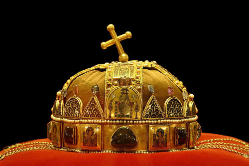 The Holy Crown of Hungary also known as Crown of St.Stephen, used in coronations since the 12th cent