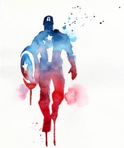 skindeeptales:  Watercolor Super Heroes by