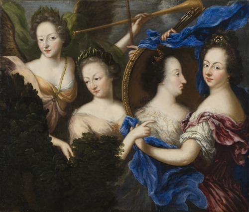 Allegory with Self-portrait and Profile Portrait of Ulrika Eleonora the Elder by Amalia von Königsma