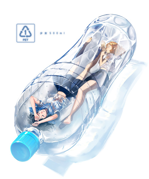 polygonplanet:  「少女500ml」/「椎茸うりも」のイラスト [pixiv]