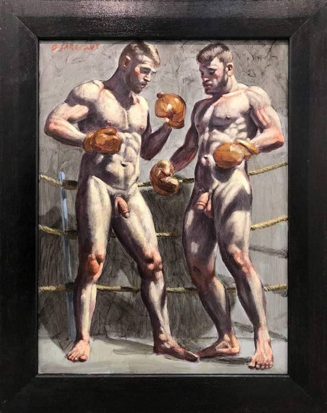 kourosart:Mark Beard&amp;Bruce Sergeant, boxers. American painter.