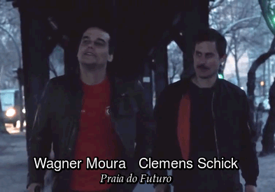 el-mago-de-guapos:  Wagner Moura &amp; Clemens Schick Praia do Futuro 
