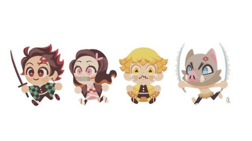 ~Guess who watched Demon Slayer over the weekend~ (psst I made stickers out of these guys! You can f