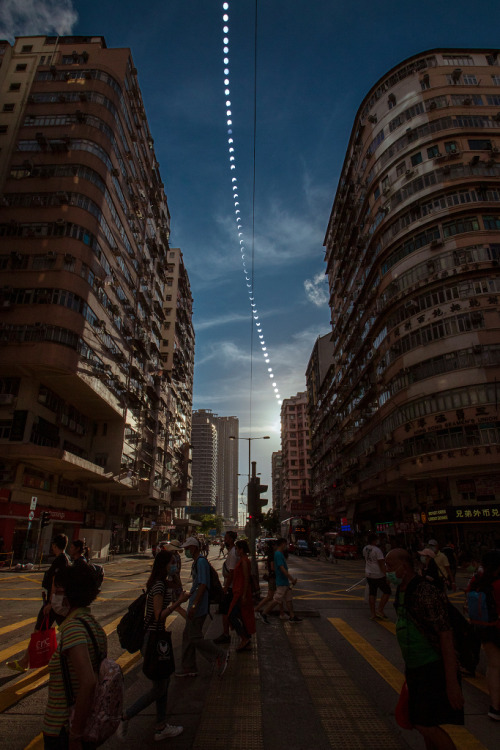 thespace-alien:“Eclipse Street, Hong Kong” Is the NASA Astronomy Picture of the Day of today, June 25, 2020