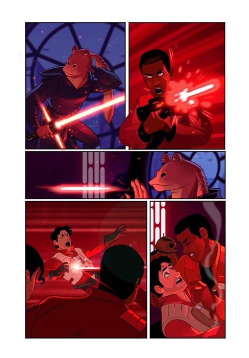 airyairyquitecontrary: reyfinndameron: Star Wars Episode 7.5 - Pages 1-5, by Stephen Byrne. Facebook