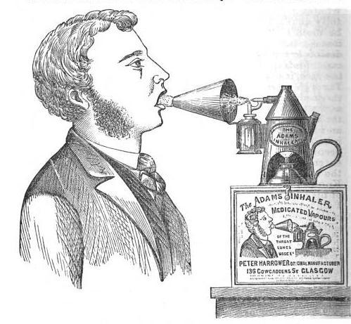 Adam’s inhaler/nebulizers, 1879.