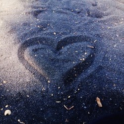 Black sands beach!