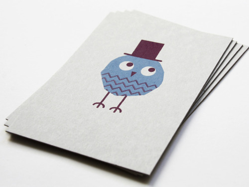 Adorable silkscreen printing Kautzi greeting cards by Patrizia Monnerjahn