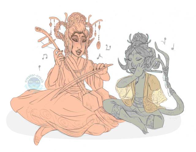 Feng and Oriana again, taking some downtime to jam 🎶