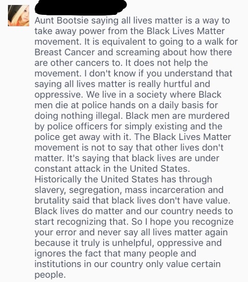 theeforvendetta: missgorightry: My friend just fucking destroyed her Aunt on Facebook OK WHITE GI