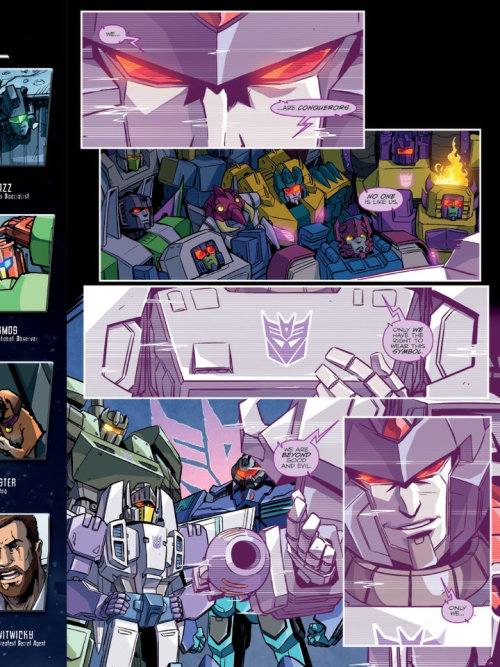 Transformers #46 three page preview.Art by Sara Pitre-Durocher.