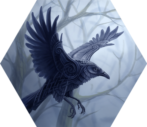 iheartcrows:  Huginn and Muninn by benu-h 