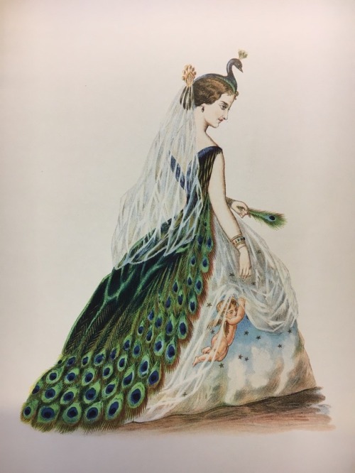 operafantomet: “The Peacock Gown”, designed by Charles Frederick Worth. The design was w