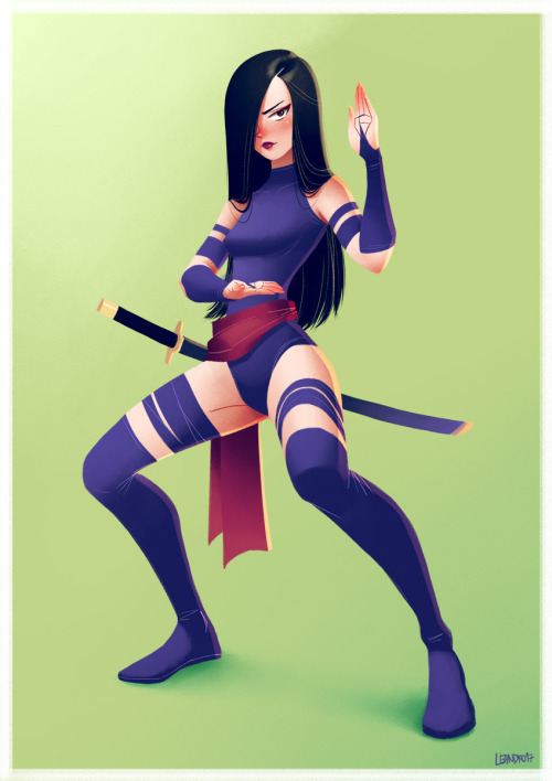 Psylocke. Gonna try to make a series of heroines in this style ;)