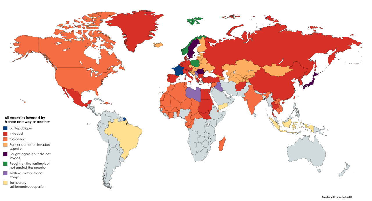 All countries France has invaded. - Maps on the Web