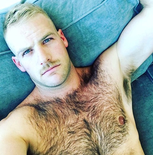 hairyhunkymen: Love hairy blond men  Me too! So rare!