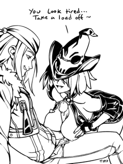 requiemdusk:  Yahooooo!Axl’s only thought as Ino squishes him into paradise.