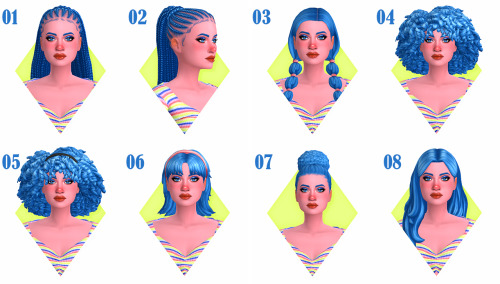 Hairs by @aharris00britney in Jewl Refined pt. 3Recolor of @aharris00britney Brenda Hair (2 versions