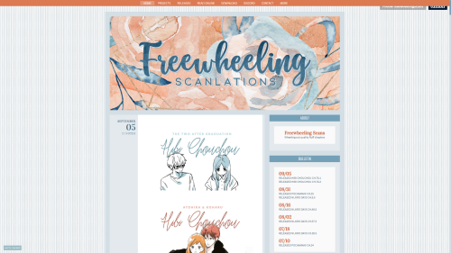 After 4 long years, a new look!Blue-orange pastel colors, matching watercolored-floral banners, iden