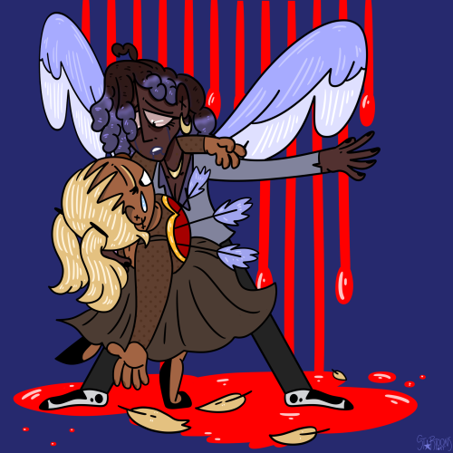 cartoons-tothemoon: juliastartoons: The Angel of Death and the Fallen. @misas-biggest-fan