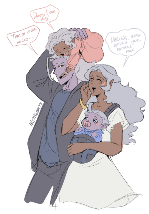 mistiqartsillustration: Lotura Week 2018 Day 6; June 29: Family SPACE BABIES!!!My Patreon: 