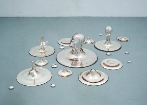 theleoisallinthemind:  centripetal morphology, Marc Quinn, glass and silver, 1996