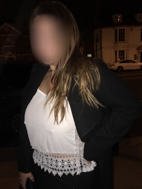 Sheer, white, and braless, in public, at once.GOLD!
