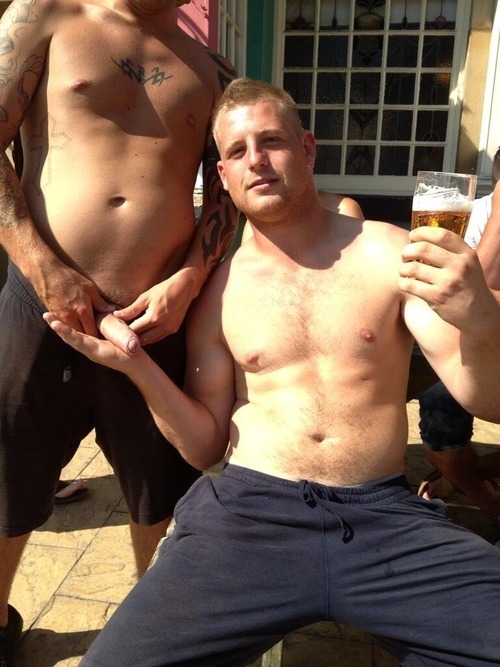 manhuntnet:  Dick and beer. The perfect weekend.