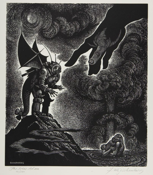 Fritz Eichenberg (1901-1990), &lsquo;The New Adam&rsquo;, &ldquo;Fables With a Twist&rdquo;, 1976Sou