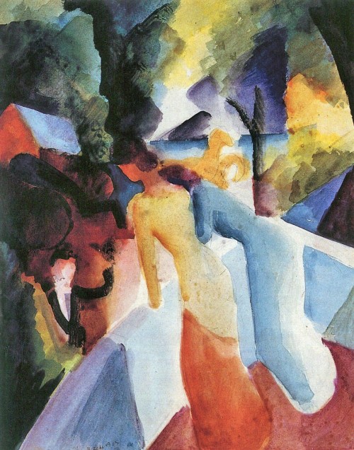 urgetocreate:August Macke, Greetings from the Balcony, 1913
