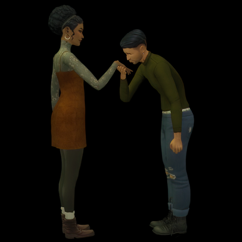 budgie2budgie: quiddity-jones:  Greetings! - A Sims 4 Posepack 29 poses related to how sims meet and