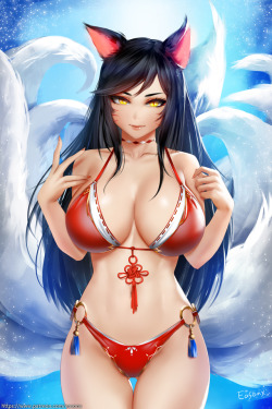 easonxxxxxx: Ahri   League of Legends fanart