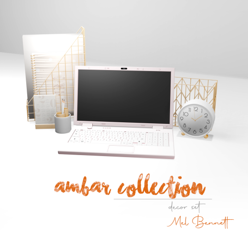  AMBAR COLLECTION (Patreon Early Access)Info:Laptop: Functional; Remaining: Decor5 new meshesAll LOD