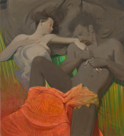 thunderstruck9:  Lisa Yuskavage (American, b. 1962), Couple in Bed, 2017. Oil on linen, 195.9 x 178.1 cm.