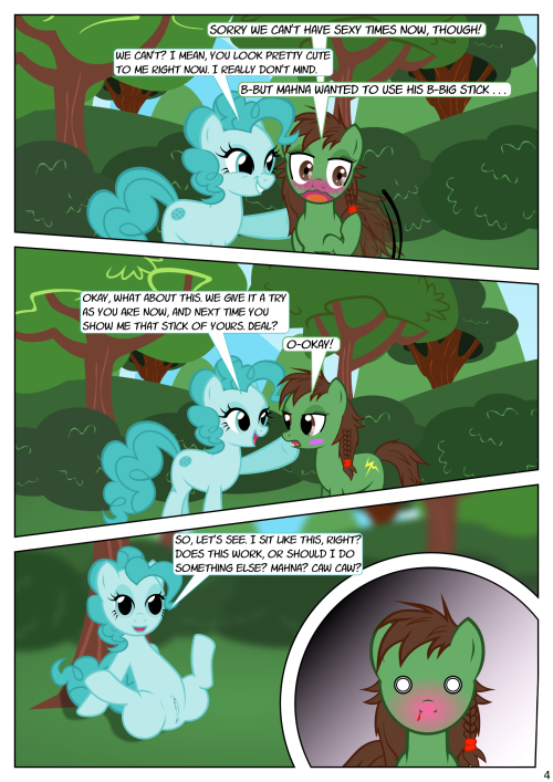 cayennesdungeon: @tangymod: Another part of a commission for @doubleclickthepony, featuring @2mahnas from the Devil May Caw series. I actually went and redid part of it it halfway to include Shipomancer Bluh shenanigans. Kinda had a lot of fun with this