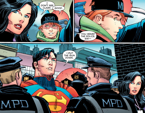 ohmygil:  ungoliantschilde:  why-i-love-comics:  Superman #39 - “24 Hours” (2015)written by Geoff Johnsart by John Romita, Jr., Klaus Janson, & Hi-Fi Design  now THIS is a Superman story.  “without superpowers Superman would just have an existential