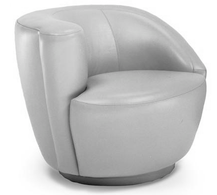 the rhapsody swivel chair in leather from precedent furniture. left or right arm (left arm shown).&n