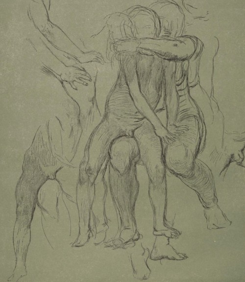 Max Klinger, Study for Venus and Cupid (from the dedication to Arnold Böcklin), 1897