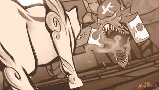nightrizer: My finished part for Okami Rising Sun MAP!  c: The style was interesting to animate with, but it made everything more difficult as I had to clean everything up in Sai. Especially since I apparently thought it was a good idea to animate the